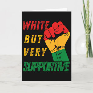 Vit men stödjande allierad Juneteenth svart histor Kort