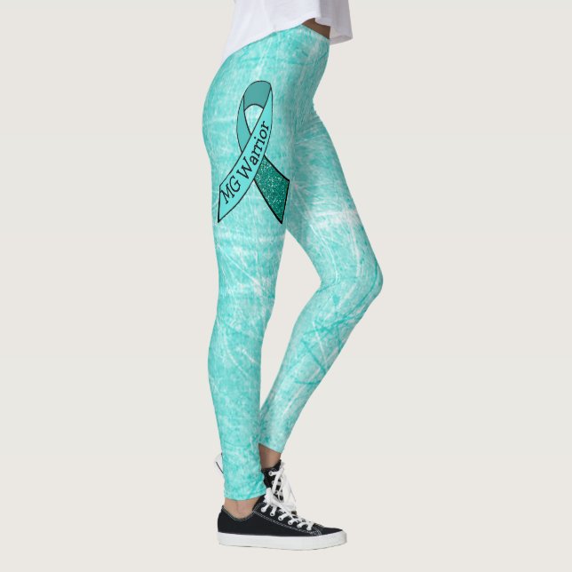 Vit MG-källarmedvetandegrad Band Leggings (Höger)