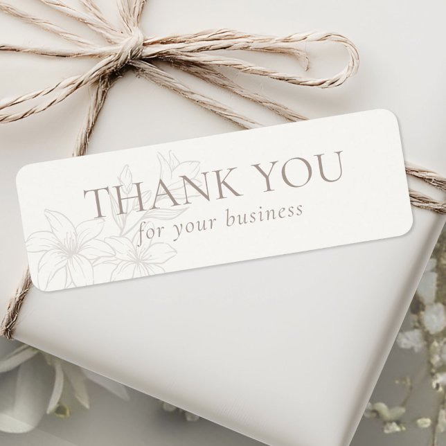 Vit | Minimal paketetikett för chic Blommigt Returadress Etikett (Skapare uppladdad)