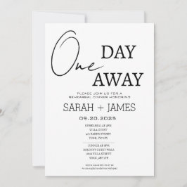 Vit, minimalistisk daglig daglig repetitionsmiddag inbjudningar