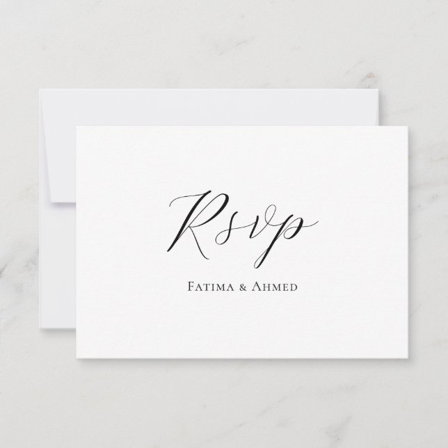 Vit, minimalistisk Elegant, muslimskt Bröllop OSA (Framsida)