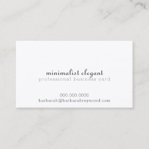 vit minimalistisk elegant professionell visitkort