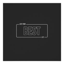 Vit, minimalistisk, liva din bästa livsstil Poster Perfect Poster