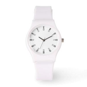 Vit minimalistisk med unik Elegant för numeriska u Armbandsur