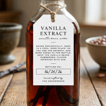 Vit minimalistisk vaniljextrakt