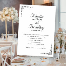 Vit minimalistisk vigselhörndekoration