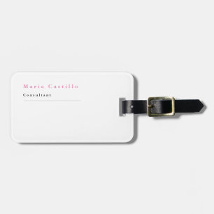 Vit minimalistisk vit Elegant-Rosa med klassisk Bagagebricka