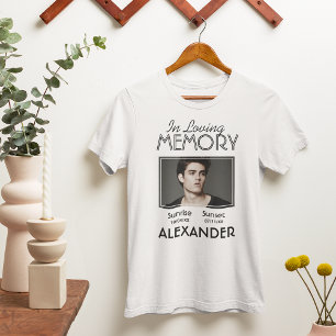 Vit minnes T-shirt för soluppgång och solnedgång f