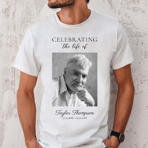 Vit minnes-T-shirt med tributfoto T Shirt