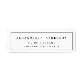 Vit minsta rensa Gräns-adressetikett Returadress Etikett
