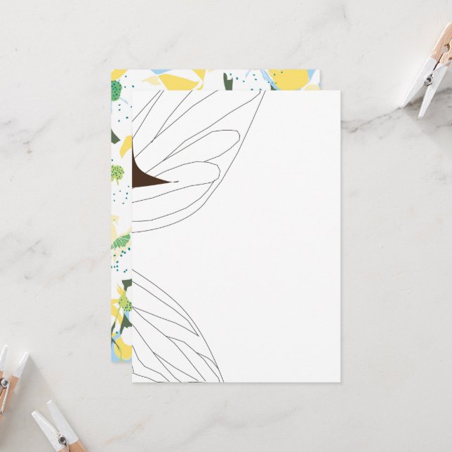 vit mjölk i sagda, möhippa, blommigt inbjudningar (Fram/Back In Situ)