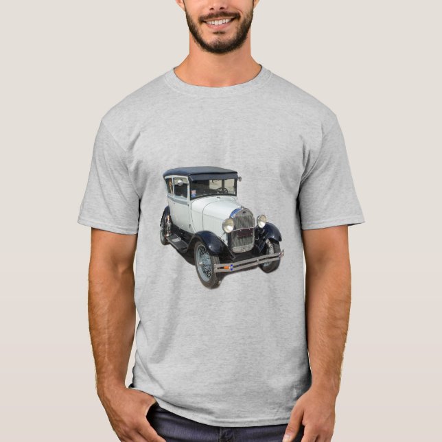 Vit modell A-skjorta T Shirt (Framsida)