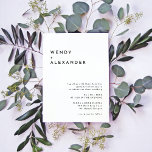 Vit modern djärv Bröllop Inbjudningar<br><div class="desc">Vi presenterar vår vitmoderna, djärva inbjudan till bröllop, en verklig representation av modern minimalism och elegans. Med sin unika blandning av kreativ och chic design inslag är denna design perfekt för dem som vill ha en polerad och djärv estetik på sin speciella dag. Vår chic off-set-typografi tillför bröllop en aning...</div>