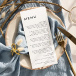 Vit modern, djärv Bröllop-platta Meny<br><div class="desc">Vi presenterar vår vitmoderna, djärva plan Bröllop Flat Menu, en verklig representation av modern minimalism och elegans. Med sin unika blandning av kreativ och chic design inslag är denna design perfekt för dem som vill ha en polerad och djärv estetik på sin speciella dag. Vår chic off-set-typografi tillför bröllop en...</div>