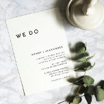 Vit modern djärv vi gör Bröllop Inbjudningar<br><div class="desc">Vi presenterar vår vitmoderna modiga utformning av inbjudningar, en verklig representation av modern minimalism och elegans. Med sin unika blandning av kreativ och chic design inslag är denna design perfekt för dem som vill ha en polerad och djärv estetik på sin speciella dag. Vår chic off-set-typografi tillför bröllop en aning...</div>