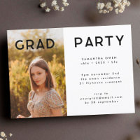 Vit Modern Elegant Botanicals Grad Photo Party