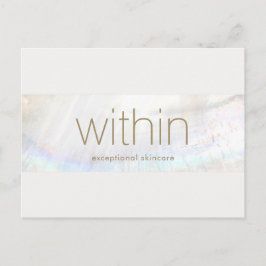 Vit Modern Elegant Seashell Rand Vykort