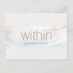 Vit Modern Elegant Seashell Rand Vykort