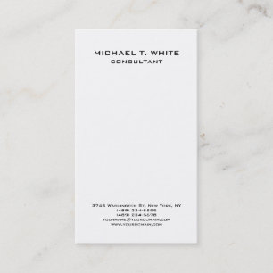 Vit modern enkel, attraktiv, minimalistisk visitkort