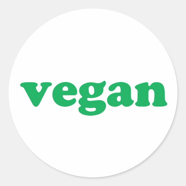 Vit, modern, enkel etikett för vegisk grönt (Framsida)