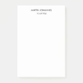 Vit modern, estetisk, slapp Professionell Post-it Block