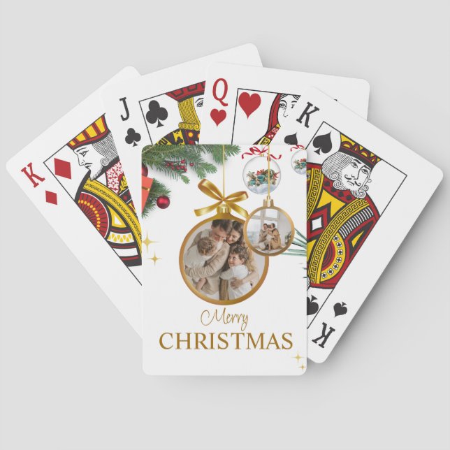 Vit Modern God jul Best Classic Casinokort (Baksidan)