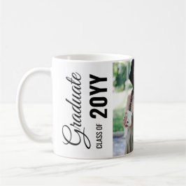 Vit modern klassisk fotoStudentfest Kaffemugg