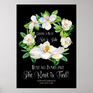Vit Modern konst av nordfärg Magnolia WandeBlack Poster