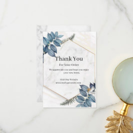 Vit modern marmor tack kort