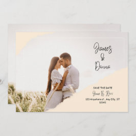 Vit modern Spara datuminbjudan Spara Datumet