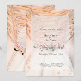 Vit Möhippa Dress med Ro Bröllop Inbjudningar