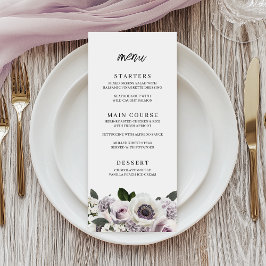 Vit Möhippa för Moody anemon och Lila Blommigt Meny