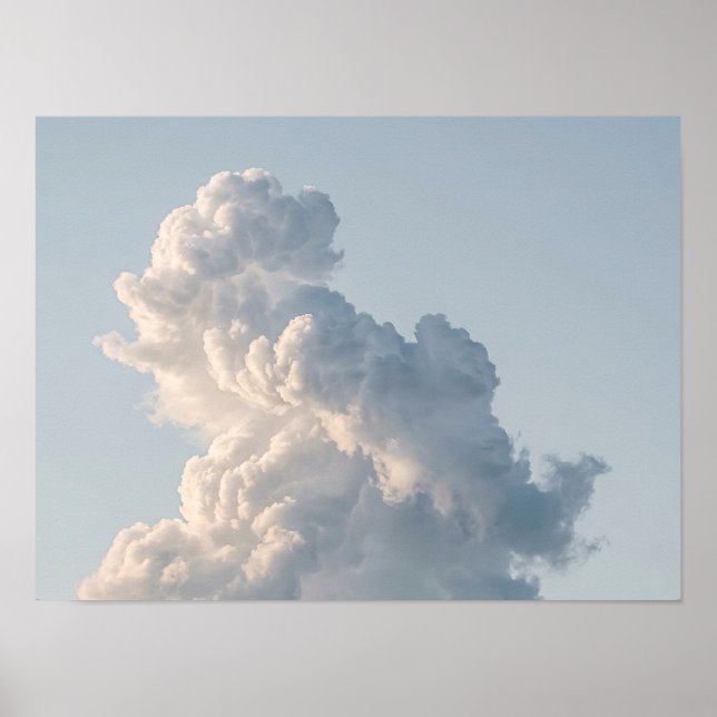Vit Molnbildning Blå Himmel Natur Affisch (Framsidan)