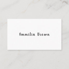Vit monogram | Modern Minimalistisk skriptdesign Visitkort