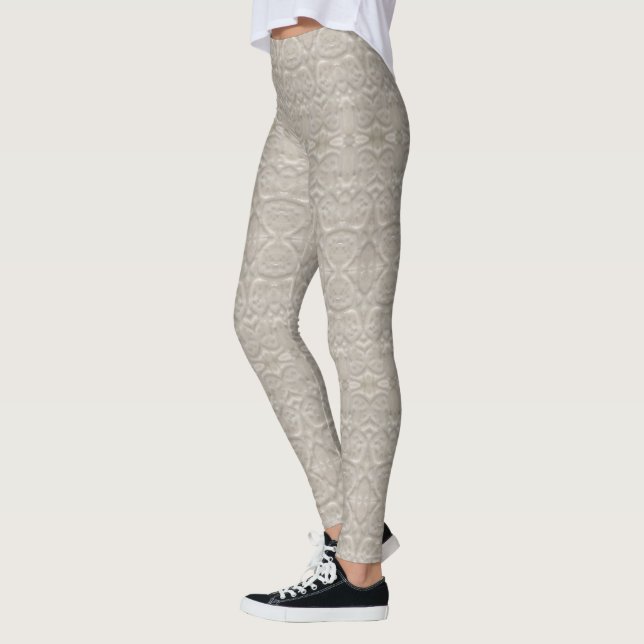 vit mönster leggings (Vänster)