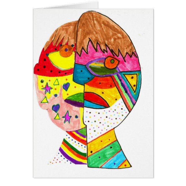 vit-morganr hälsningskort (Framsidan)