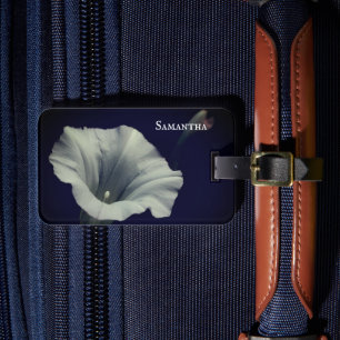 Vit morgon Glory Flower Close Up Personlig Bagagebricka