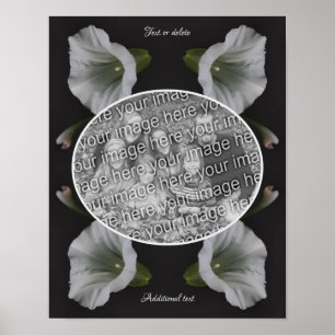 Vit morgon Glory Flower Skapar ditt eget foto Poster