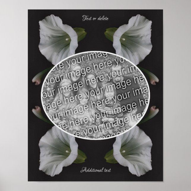 Vit morgon Glory Flower Skapar ditt eget foto Poster (Framsidan)