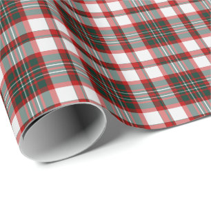 Vit mörk - göra grön, och det röda julplädmö presentpapper