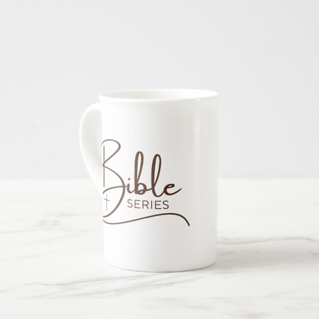 Vit mugg för Community Bible Series Benporslin Mugg (Framsida vänster)