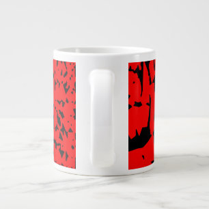 Vit mugg med handgjord röd design jumbo mugg