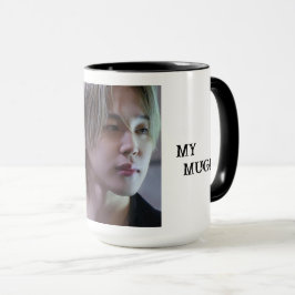 Vit mugg med Jimin-bild
