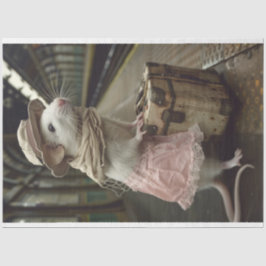 Vit mus Rosa Skirt Suitcase-avskärmning