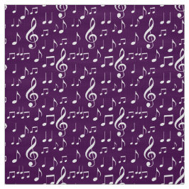 Vit musik noter mönster tyg