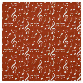 Vit musik noter mönster tyg