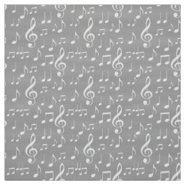 Vit musik noter mönster tyg