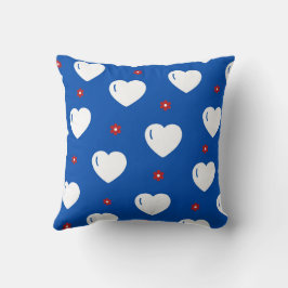 Vit Mysigt Modern Romantic Chic Snyggt Heart Kudde