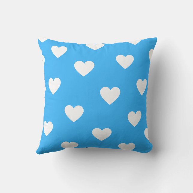 Vit Mysigt, modern, romsk Chic Heart Kudde (Baksida)