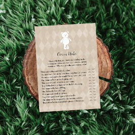 Vit Nalle över under babykläder Inbjudningar